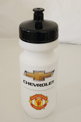 Chevrolet Manchester United Plastic Water Bottle White Black Lid  (S)