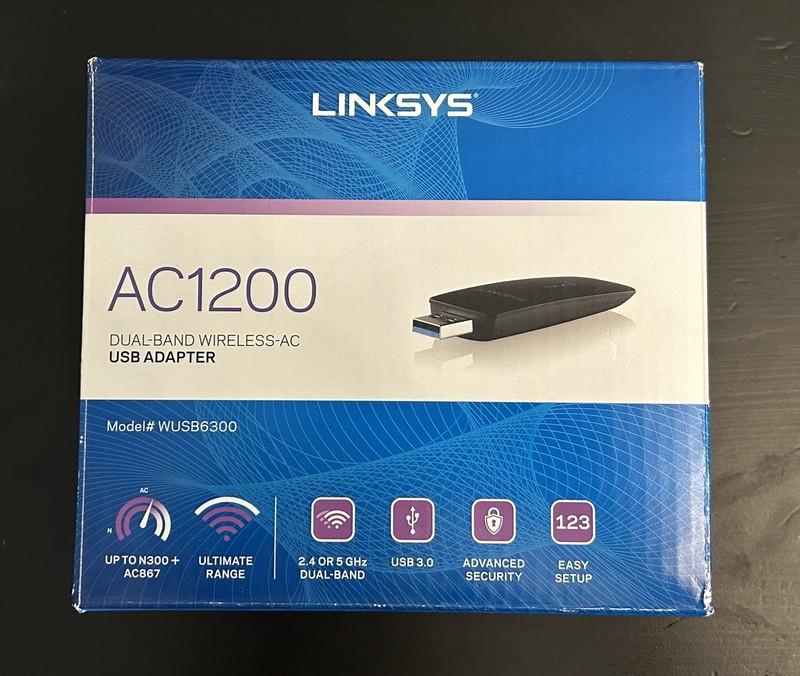 Linksys AC1200 Dual-Band Wireless-AC USB Adapter CIB