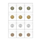 Coin Collection Storage Holder Sheet Album Page Transparent Sleeve 12-Pocket