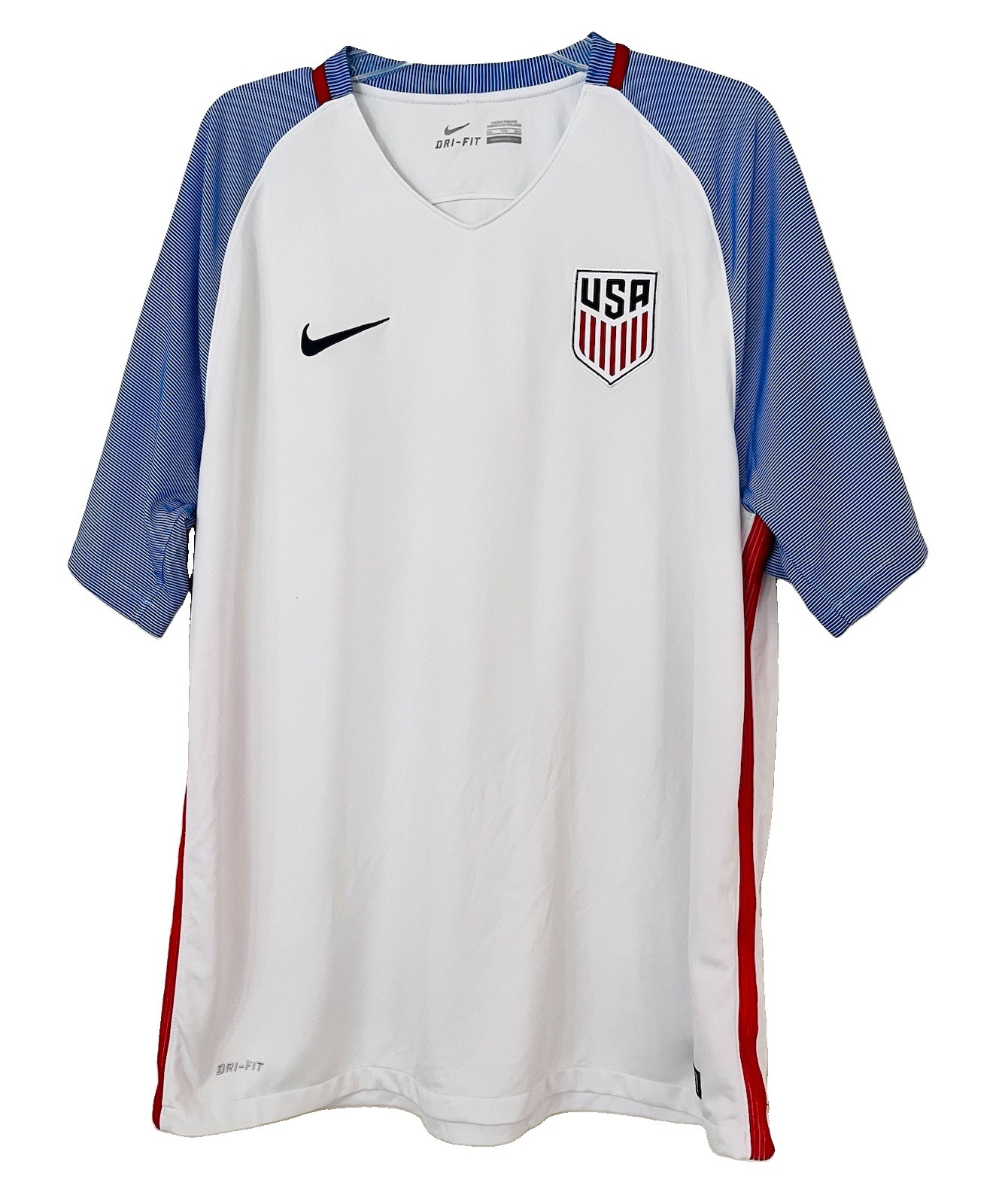 Nike Men's XXL USA World Cup USMNT 2016 Home Soccer Jersey Dri-FIT Excellent