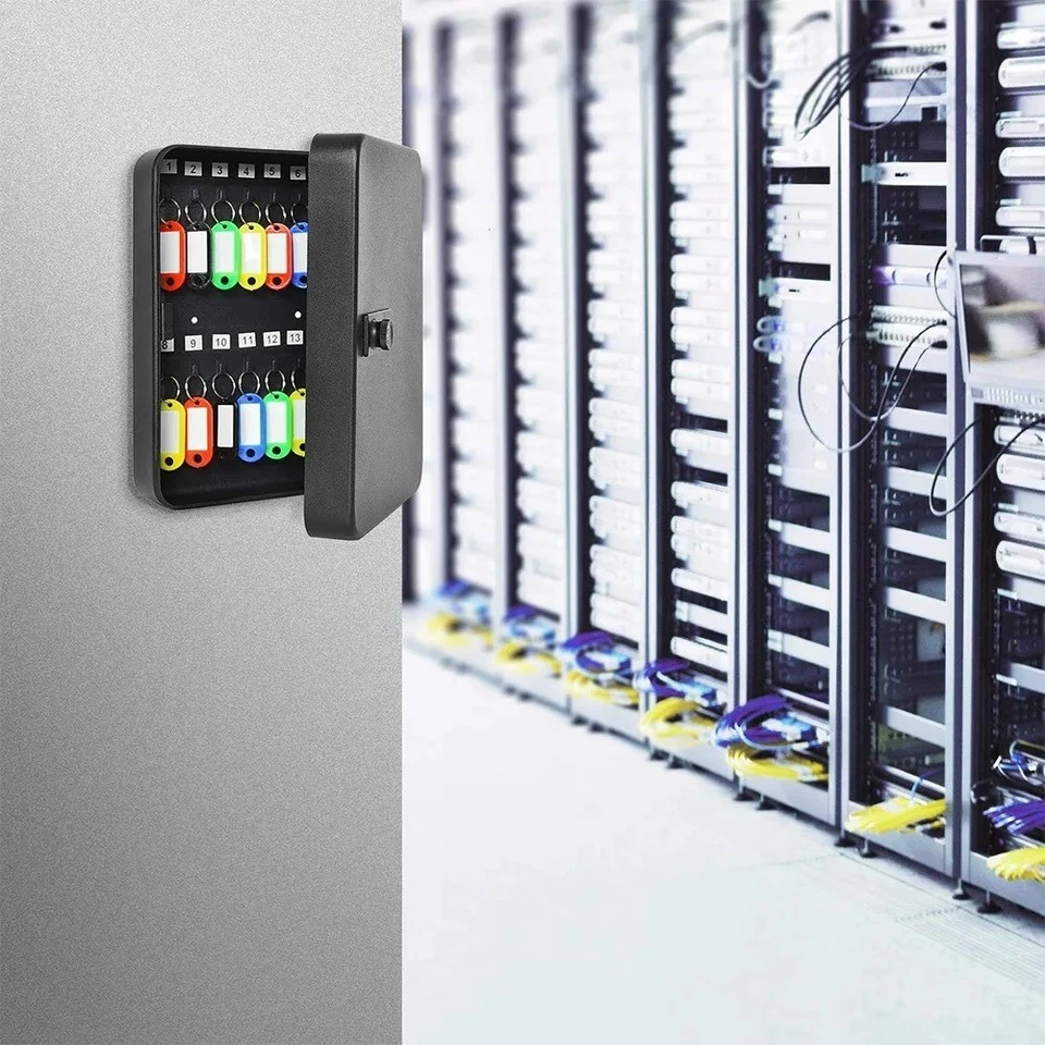 Key Cabinet Wall Mount Locking Key Box Organizer Key Lock Box with Key - Image 2 of 4