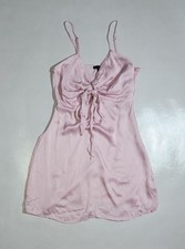 Forever 21 Women's Light Pink Tie-Front Detail Cami Mini Dress