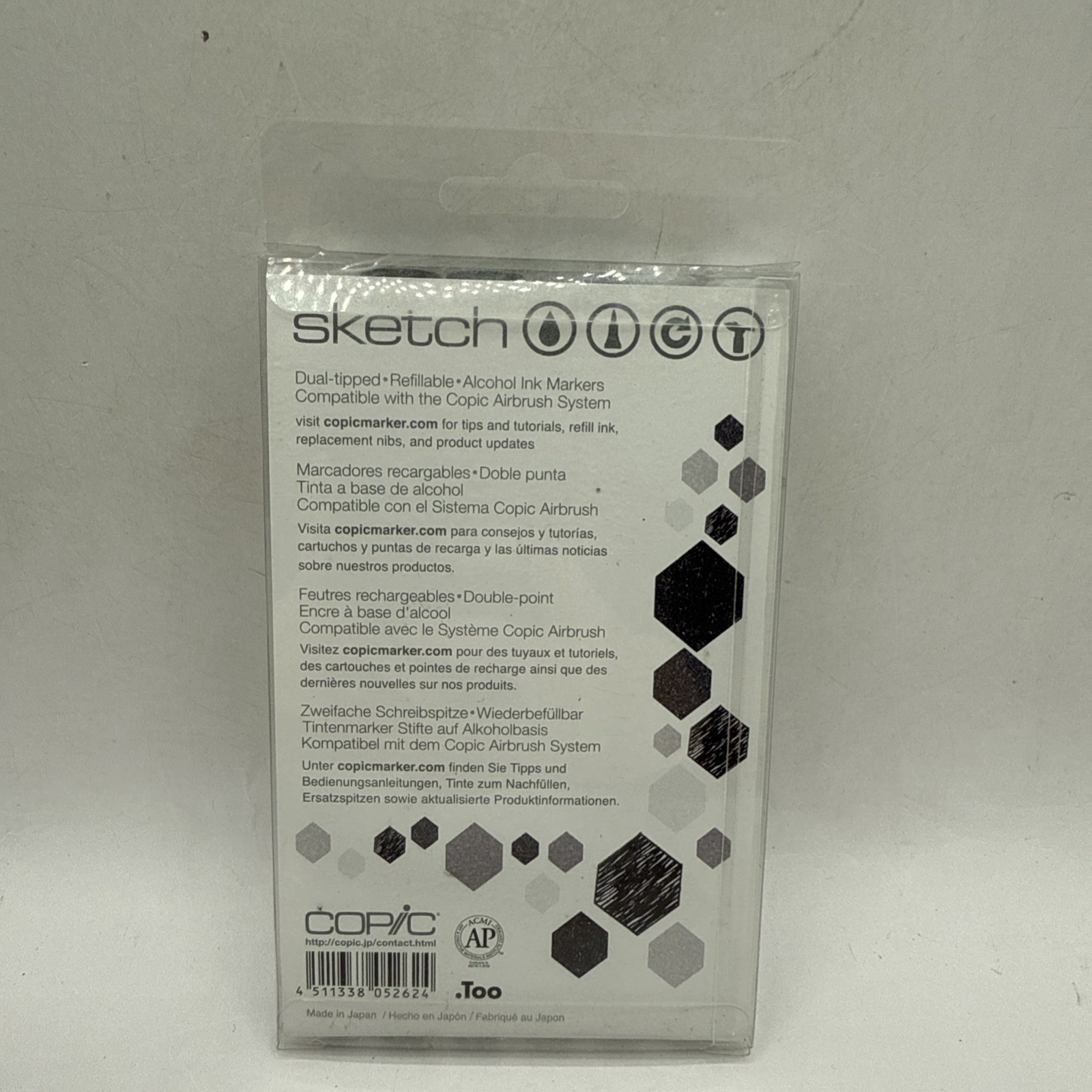Sketch Alcohol Marker 5 Colors + Multiliner SP Set, Sketching Grays