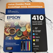 Genuine Epson 410 Ink Cartridge B/C/M/Y-For X830 XP7100 Printer-Photo-OEM 5PK E2