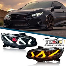 Parr Full LED Projektor Scheinwerfer Für 2016-2021 Honda Civic w/rot Devil-Augen