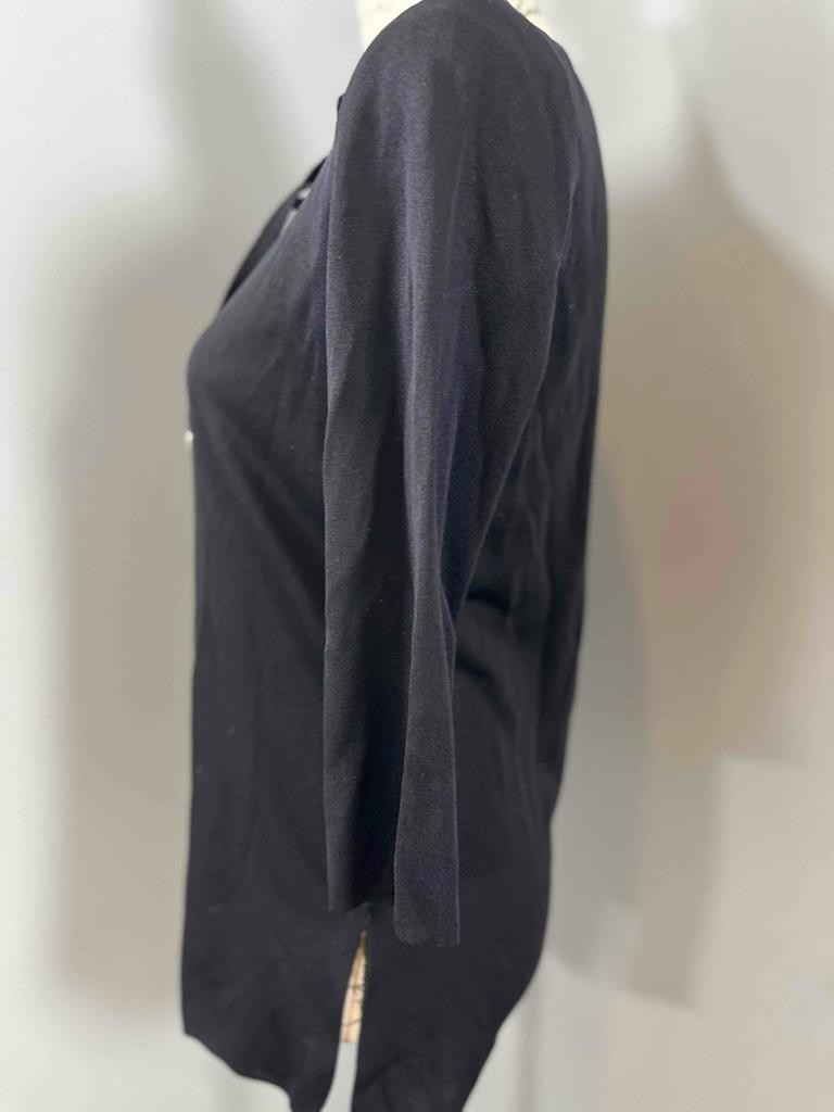 EXCLUSIVELY MISOOK Solid Black 100% Acrylic Bow A… - image 3