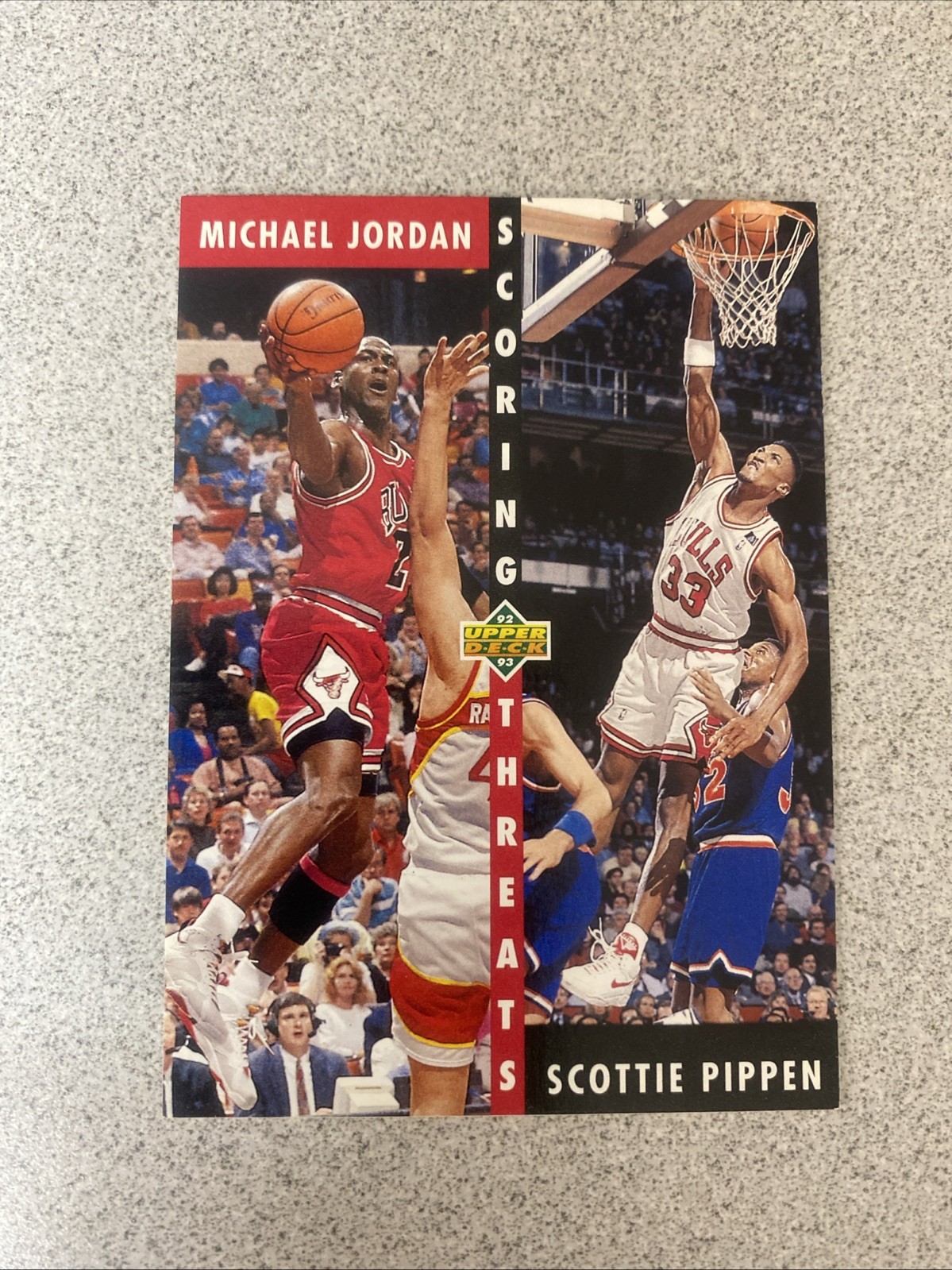 1992-93 Upper Deck Michael Jordan, Scottie Pippen #62 Chicago Bulls