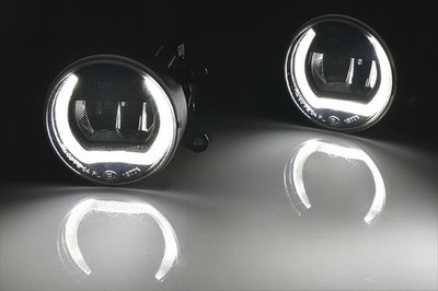 High Power LED Tagfahrlicht/Nebelscheinwerfer Standlicht Schwarz rund Ø90mm R87