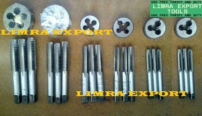 TAP DIE SET BSF 3/16'' TO 1/2'' - 6 SIZES TAPS & DIES - BRITISH STANDARD FINE