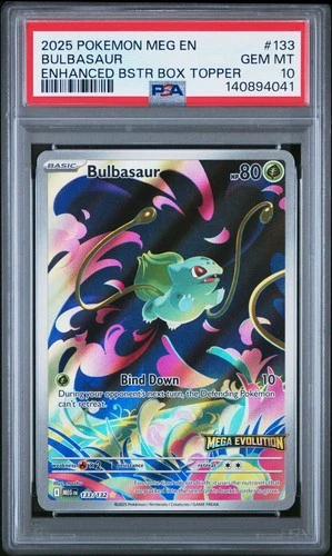 BULBASAUR 133 Stamped PSA 10 2025 POKEMON MEG EN-MEGA EVOLUTION ENHANCED BOOSTER