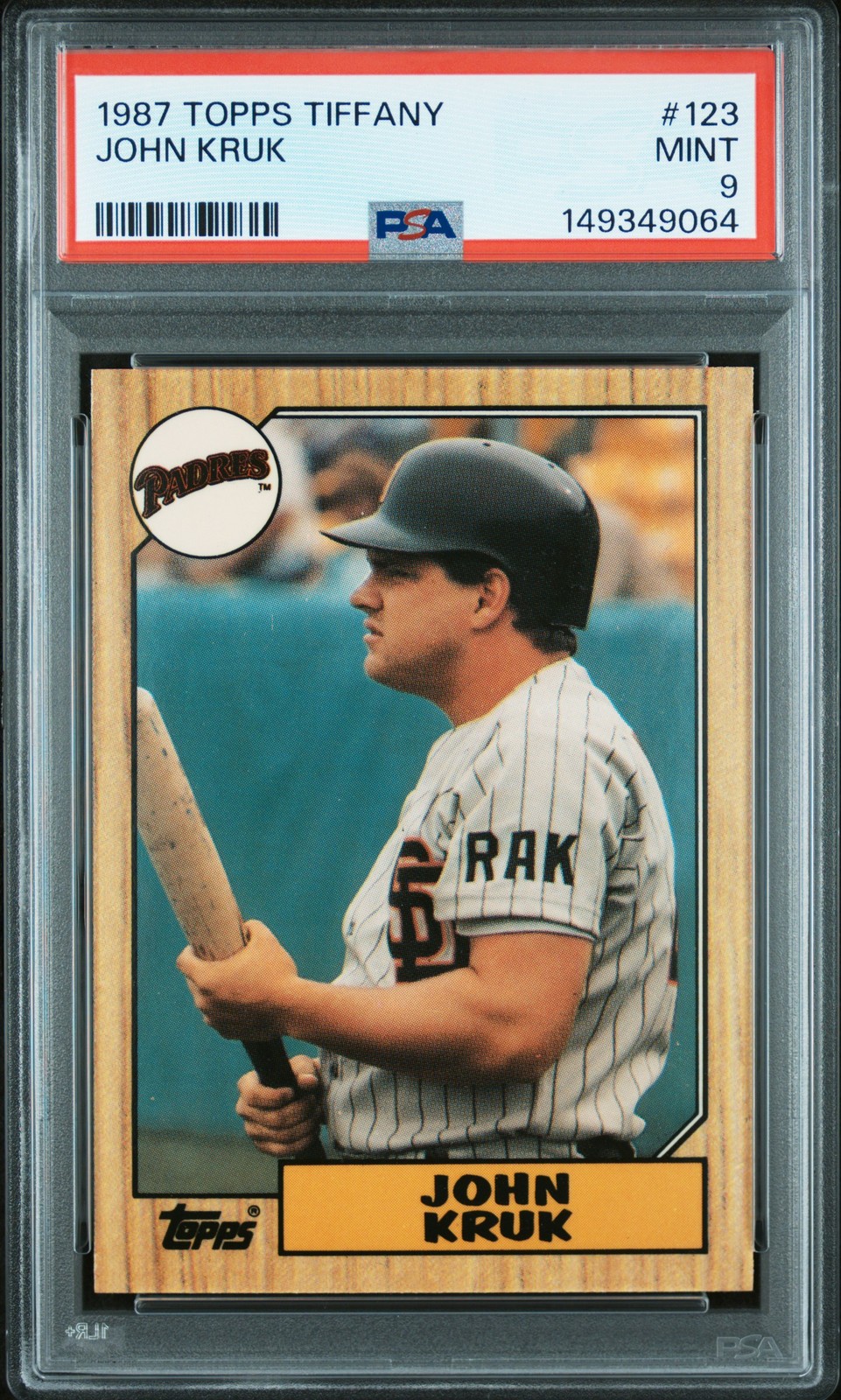 1987 Topps #123 John Kruk PSA 9
