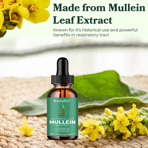 Mullein Leaf Extract Drops Lung Cleanse Respiratory Herbal Drop Health Care - Picture 3 of 14