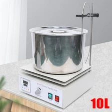New 10L Heat-Collecting Magnetic Stirrer Water Oil Bath Lab Thermostat 0-1400Rpm