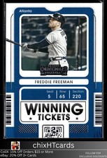 Freddie Freeman 2021 Panini Contenders Winning Tickets #WT-FF Atlanta Braves