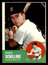 1963 Topps #52 Chuck Schilling Boston Red Sox EX