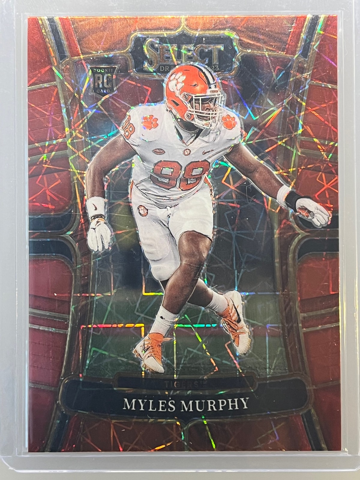 2023 Panini Select Draft Picks #11 Myles Murphy Red Lazer Prizm