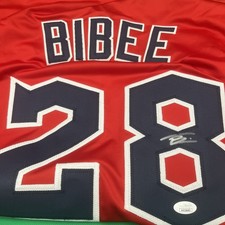 Tanner Bibee Signed Cleveland Guardians Custom Jersey JSA Witnessed