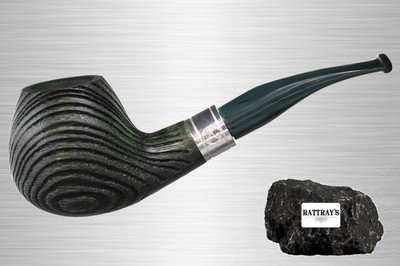 Rattray's Brave Heart G Green 150 Pfeife Esche grün Half-Bent Brandy 9mm Filter