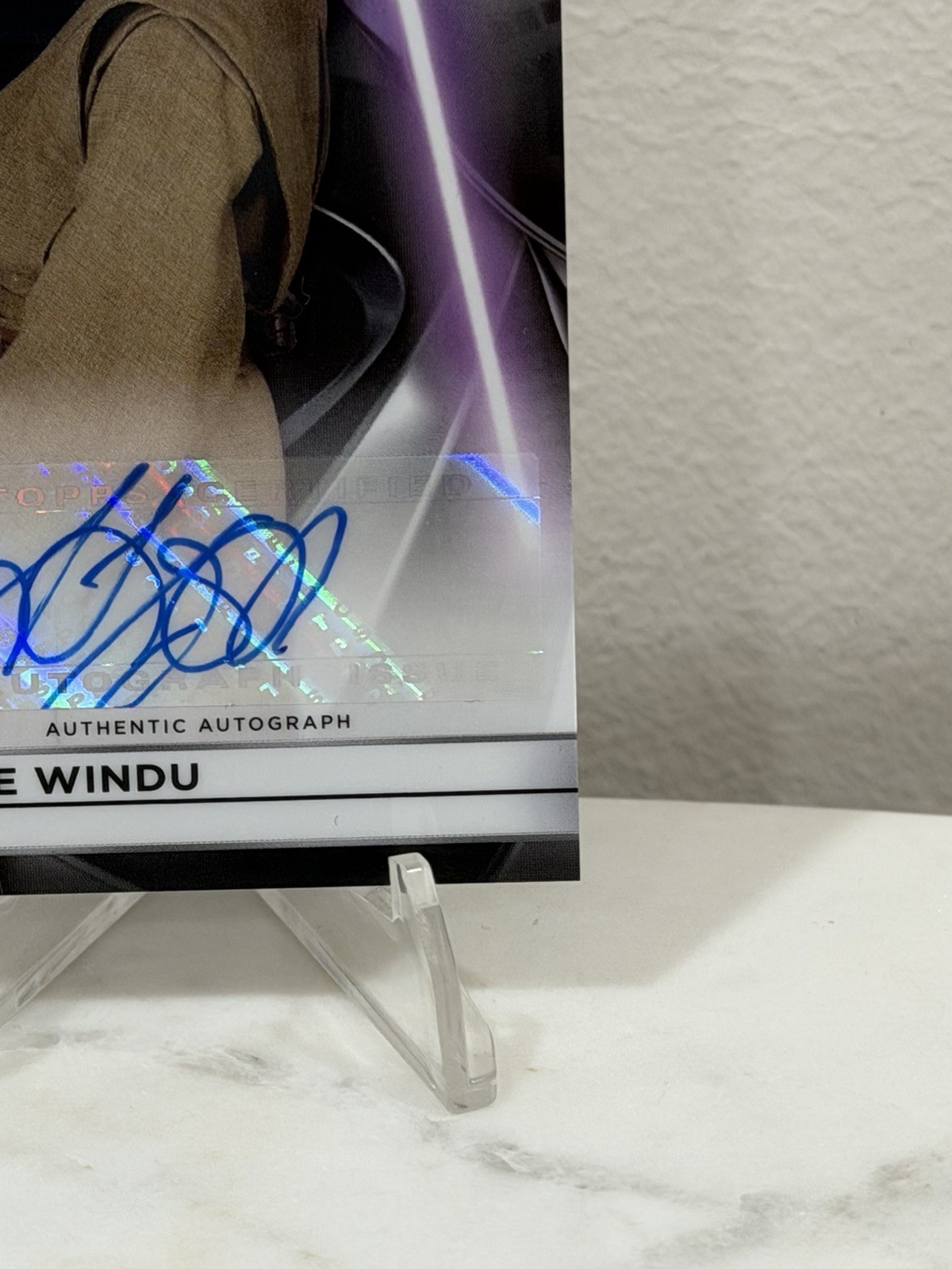 2025 Topps Star Wars Chrome Black Samuel L. Jackson as Mace Windu Auto Signed view 4