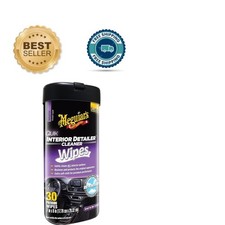 Non-Greasy Quik Interior Detailer Wipes - Protect and Clean Interiors, 30 Count