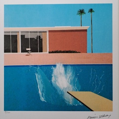 David Hockney signiert - A Bigger Splash - Zertifikat