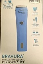 NEW Wahl Professional Animal Grooming Bravura Lithium Cordless Clipper Blue