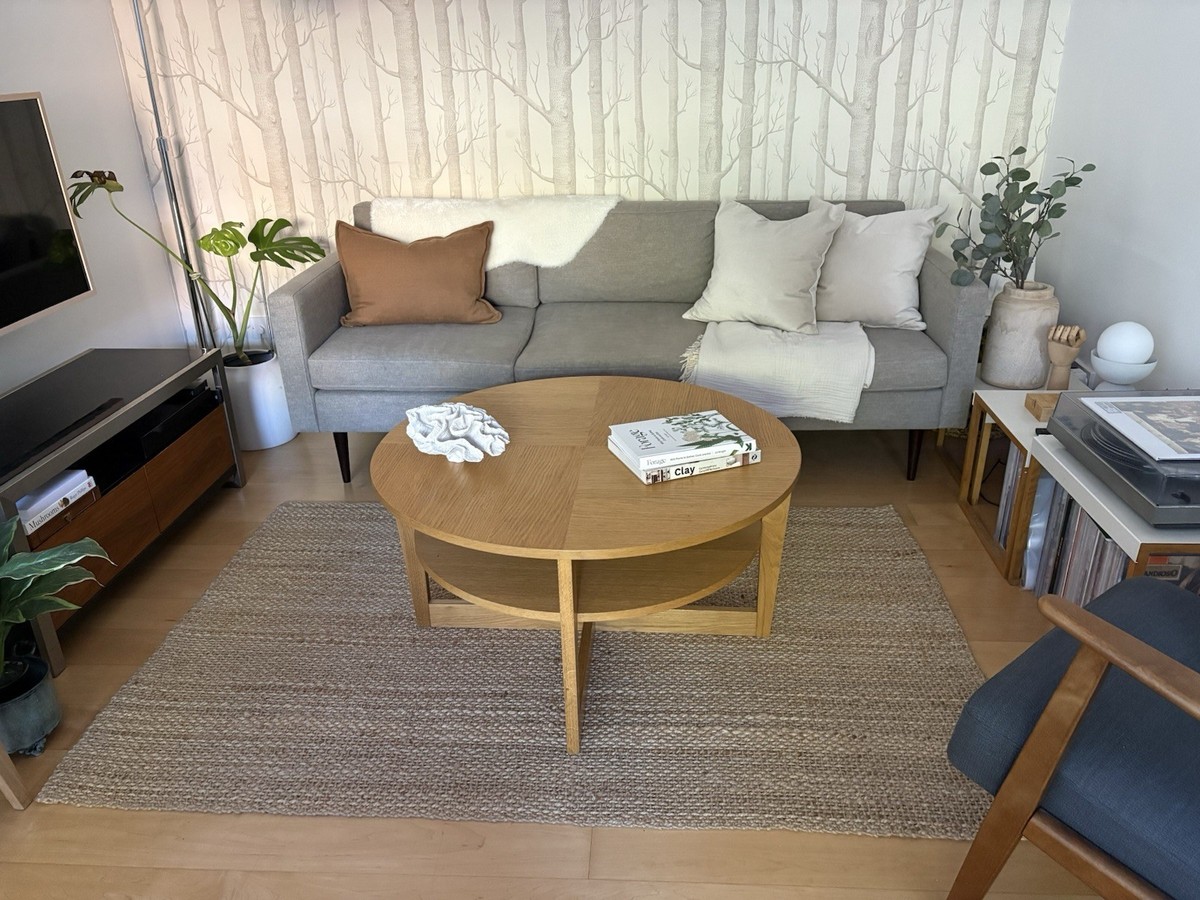 IKEA VEJMON Coffee Table Oak veneer - 90cm | eBay UK