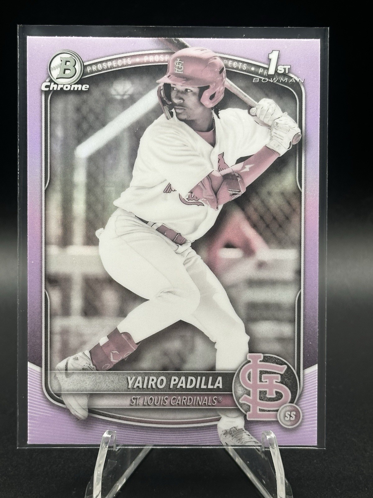 2025 BOWMAN CHROME YAIRO PADILLA PEARL REFRACTOR 1st #BCP-236 SSP CARDINALS