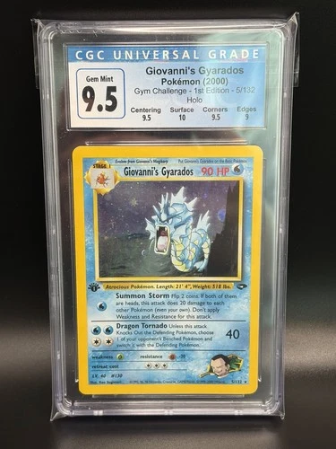 GIOVANNI'S GYARADOS Gym Challenge 1st Edition 5/132 Holo Pokemon CGC 9.5 "10"