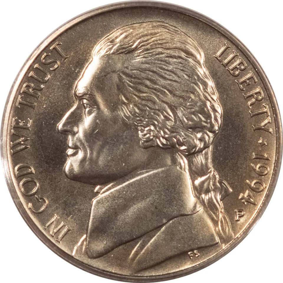 1994-P JEFFERSON NICKEL, SMS - PCGS MS-69 FS - Image 2 of 3