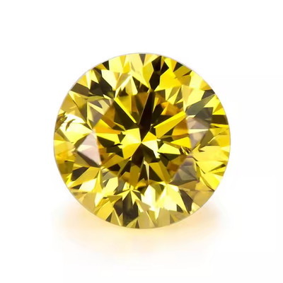 5CT Yellow Diamond Brilliant Round Cut 11.50mm VVS1 D Grade Certified G08