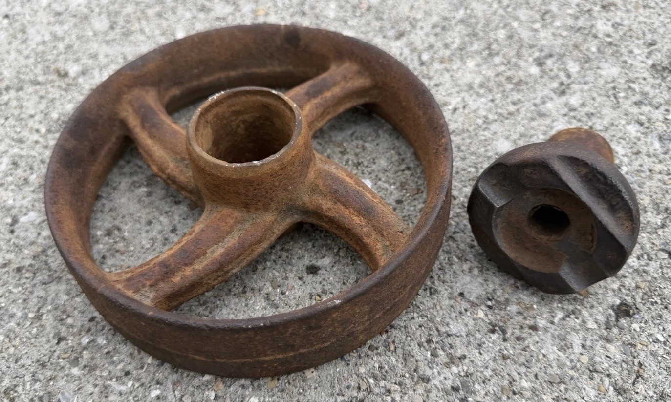 6" D Cast Iron Pulley Hit Miss Engine Part CU6-F