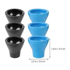 6pcs Portable Golf Suckers Replaceable Rubber Grabbers Assorted Color Pickers