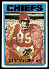 1972 Topps Football Card Otis Taylor Kansas City Chiefs #10 EX+