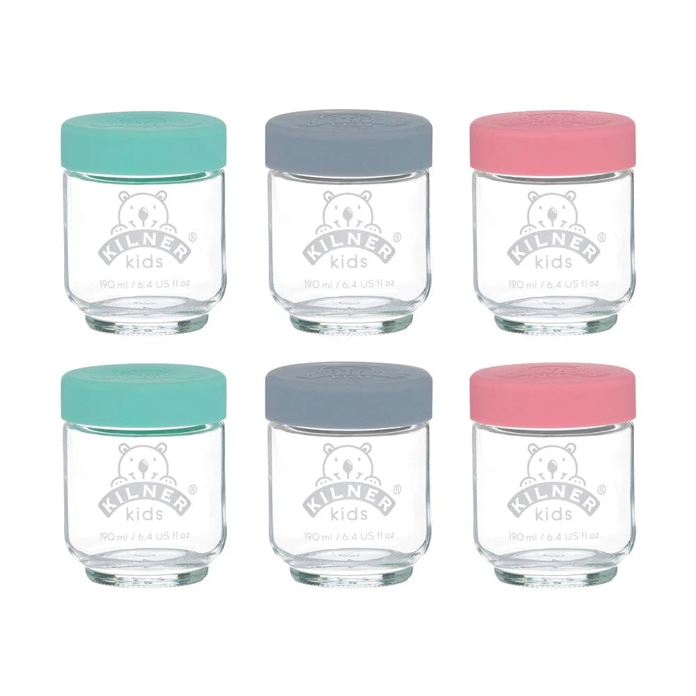 Kilner Kids Glass Baby Food Jars Set of 6 x 190ml Reusable 190ml, Grey,purple
Opens in a new window