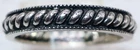 Vintage Judith Jack 925 Silver  SZ. 7.25  Twisted Cable Rope Band Ring Stackable