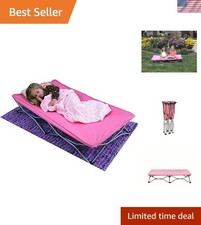 My Cot Portable Toddler Bed in Stylish Pink - 48x24.5 Inch Travel Solution