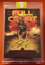 Jalen Rose 2025-26 Topps Three Full Court Signs Red /5 FS-JR Auto Pacers