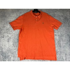 Polo Ralph Lauren Mens XL Orange Short Sleeve Cotton Pique Polo Classic Fit