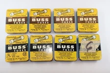 Lot of 8 Bussman Fuses Assorted AGC Tin Top Boxes  Buss Fuse Electric Repair Ae