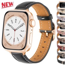 Leather Wrist Band Strap For Apple Watch iWatch 11 10 9 8 7 6 5 SE 3 Ultra 49mm