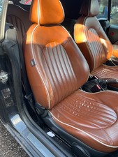 2008 MINI COOPER R52 CONVERTIBLE SIDEWALK DRIVERS SEAT MALT BROWN LEATHER 3DOOR