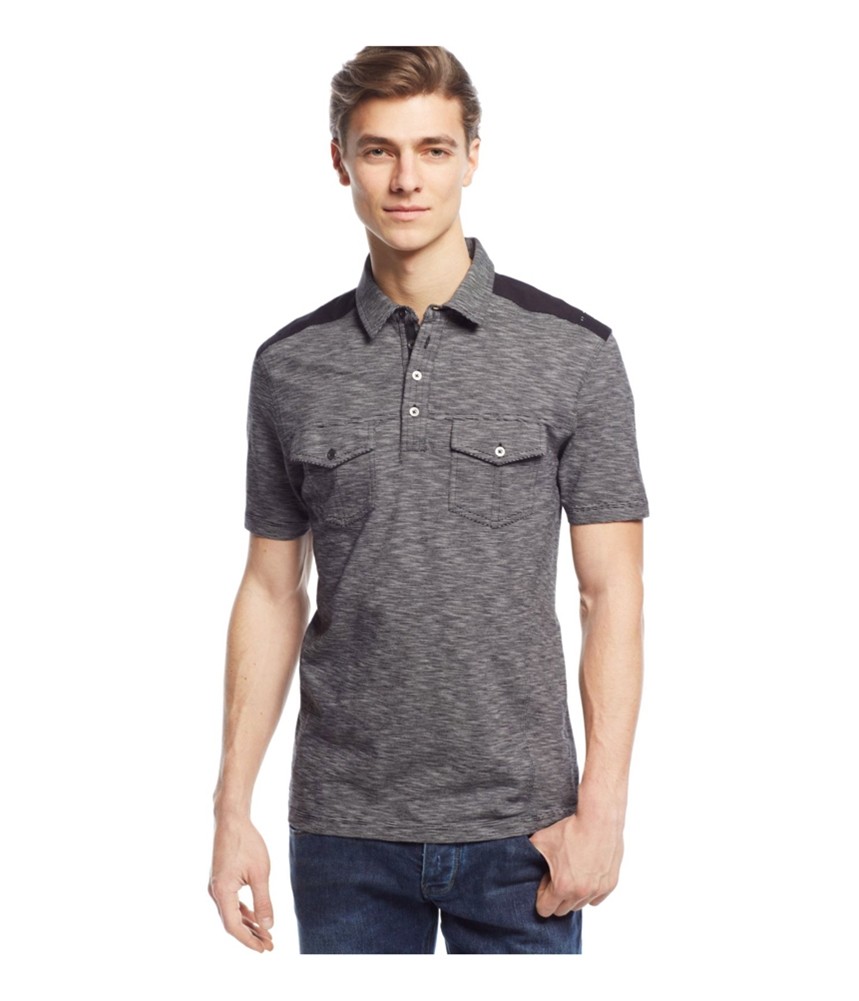 Мужская рубашка-поло в полоску INC черный Маленький размер 4690₽