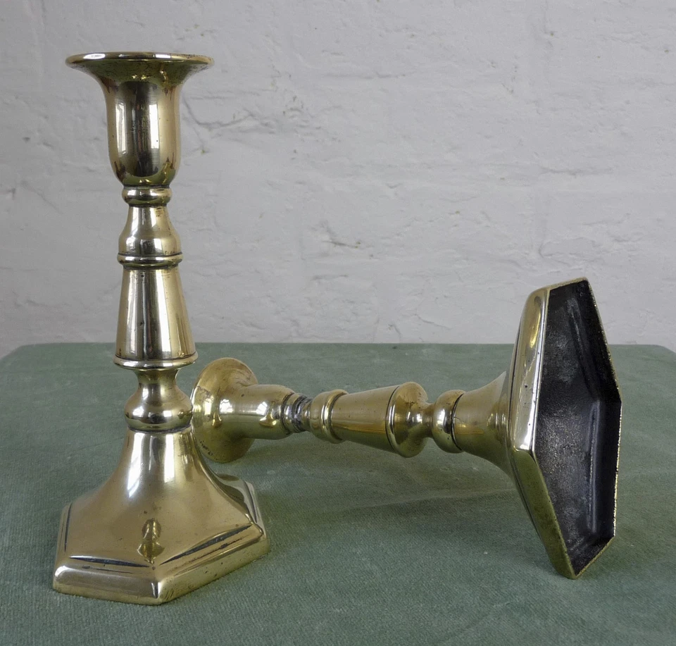 VINTAGE BRASS PAIR OF CANDLESTICKS - Image 3 of 4