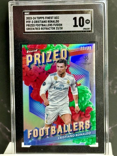 CRISTIANO RONALDO #/30 FUSION * PRIZED FOOTBALLERS * 2023-24 Topps FINEST SGC 10