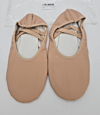 Soft Leather Ballet Shoes/Dance Shoes for Girls  Boys-Nude-5.5M Big Kid NEW
