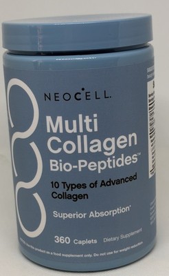 Multi Collagen Bio-Peptides | 360 Caplets | Superior Absorption | by NeoCell