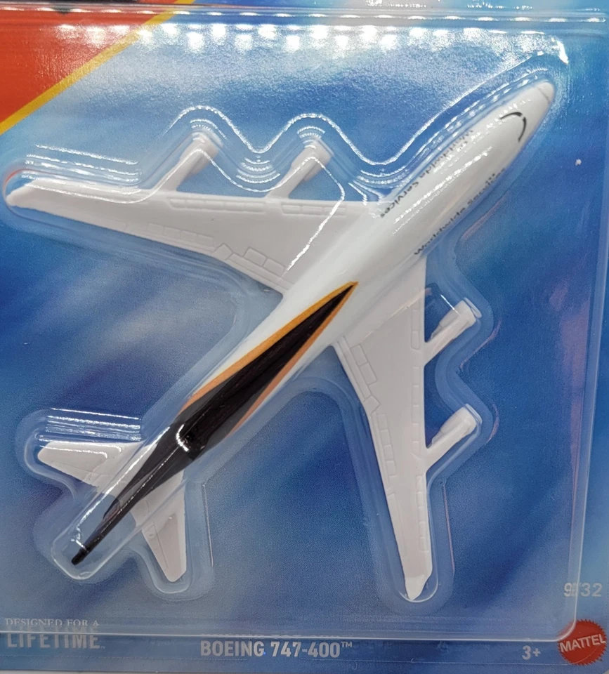 Nuevo avión de juguete Matchbox Boeing 747-400 UPS White Sky Busters 2025 Foto 2 de 3