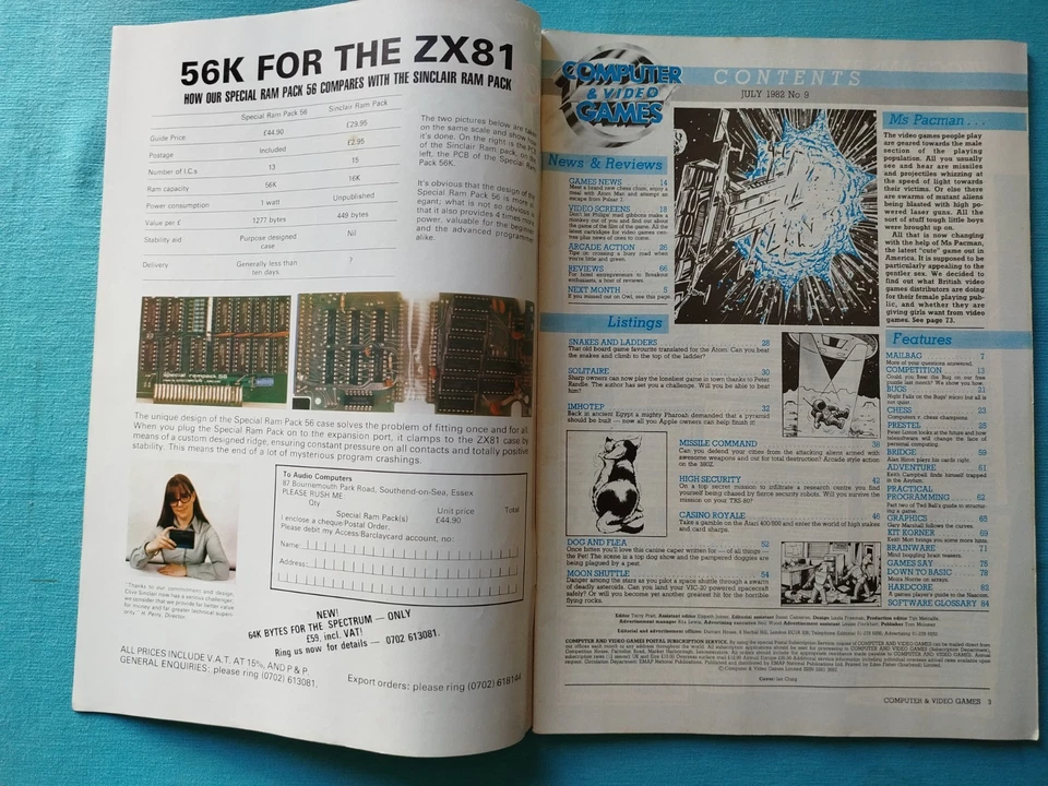 Computer & Video Games No. 9 July 1982 Vintage Computer Magazine - Image 2 of 3