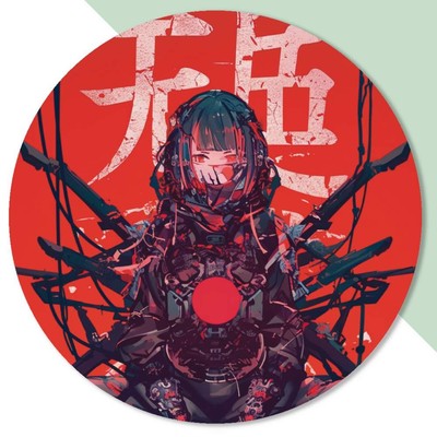 Aufkleber Sticker ''Japanese Cyberpunk Futuristic Girl Red'' (DW049081)
